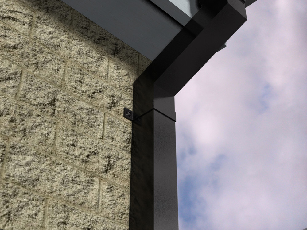 Marley Alutec flush-fit rectangular aluminium downpipe system