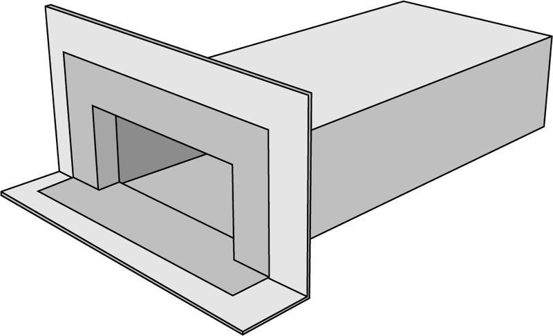 Parapet Chute 300x150mm