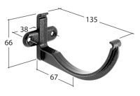 Marley Alutec Evolve Half Round aluminium gutter fascia bracket GT580