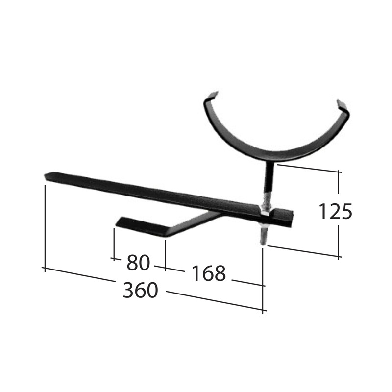 Traditional Half Round 125mm Rise & Fall Bracket