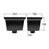 Marley Alutec Flush-fit circular aluminium downpipe hopper head RH111 RH113 RH114