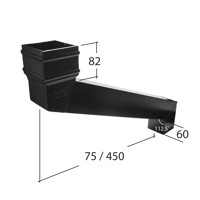 Marley Alutec Traditional square aluminium downpipe adjustable offset RSR3945