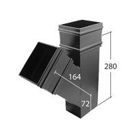 Marley Alutec Traditional rectangular aluminium downpipe branch RSR145