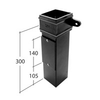 Marley Alutec Traditional rectangular aluminium downpipe access pipe RSR160