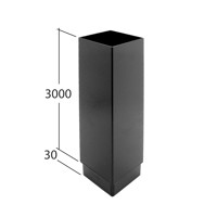 Marley Alutec Flush-fit square aluminium downpipe RJ313