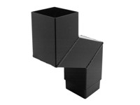 Marley Alutec Flush-fit square aluminium downpipe fixed wall offset
