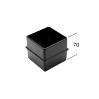 Marley Alutec Flush-fit rectangular aluminium downpipe pipe joint spigot RJ120