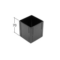 Marley Alutec Vandal Resistant rectangular aluminium downpipe pipe joint spigot RVR120