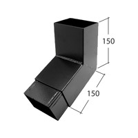 Marley Alutec Vandal Resistant rectangular aluminium downpipe bend RVR132