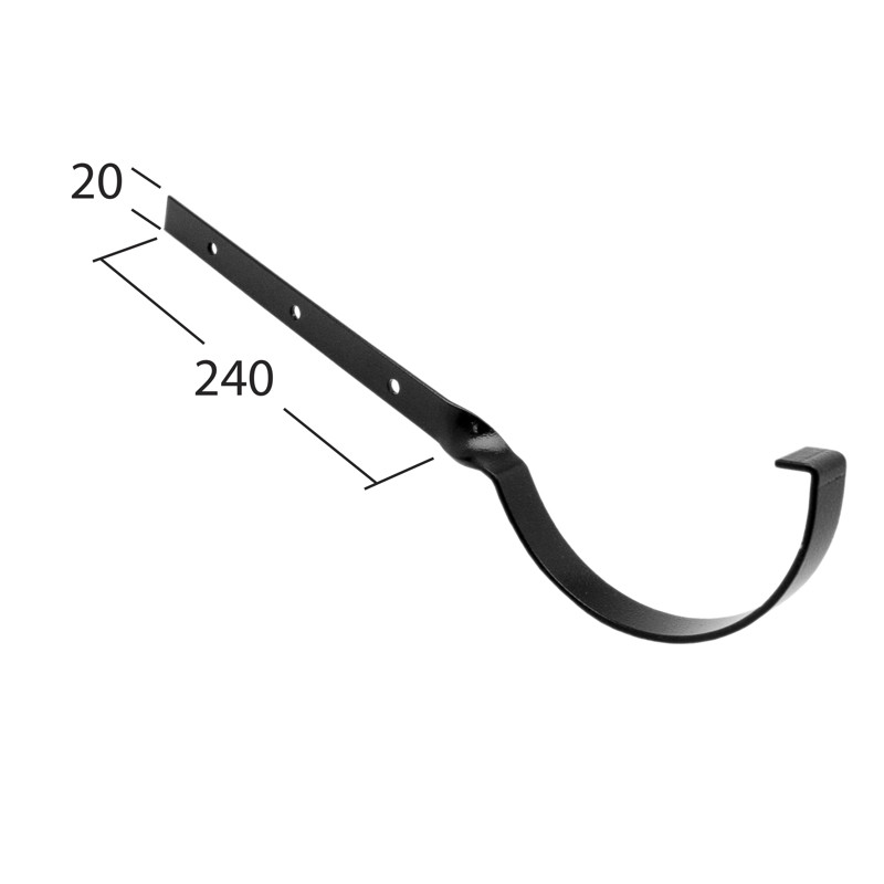 Traditional Half Round 125mm Side Fixed Rafter Arm