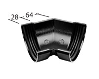 Marley Alutec Evolve Half Round aluminium gutter 135 degree angle GT537