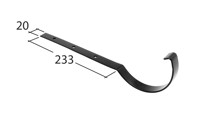 Marley Alutec Evolve Deepflow aluminium gutter fixed rafter arm AE73 & AE76