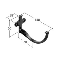 Marley Alutec Evolve Deepflow aluminium gutter fascia bracket GE580