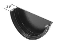 Marley Alutec Evolve Deepflow aluminium gutter stop end GE555