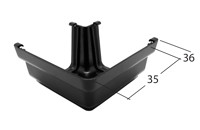 Marley Alutec Evolve Ogee aluminium gutter Angle GY531