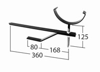 Marley Alutec Evolve Half Round aluminium gutter rise & fall bracket AC92