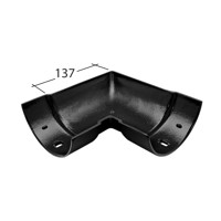 Marley Alutec Traditional Half Round aluminium gutter angle GC132