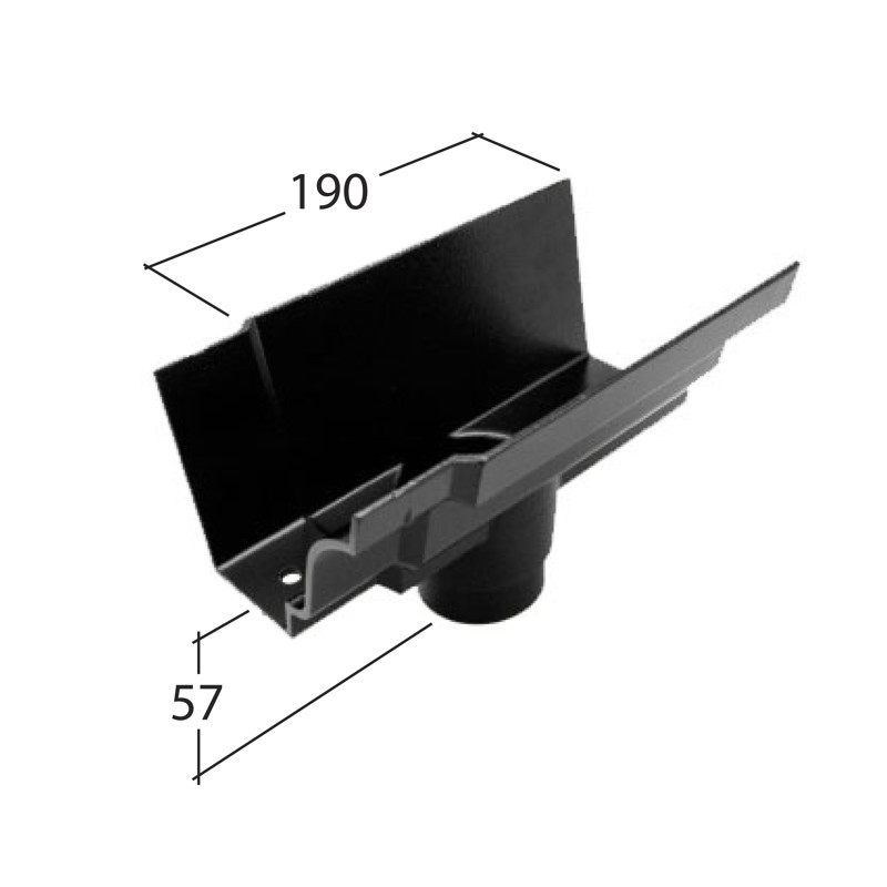76mm⌀ Outlet 125mm