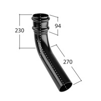 Marley Alutec Tudor circular aluminium downpipe bend TR232 TR332 TR432