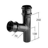 Marley Alutec Tudor circular aluminium downpipe bend TR240 TR340 TR440