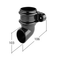 Marley Alutec Tudor circular aluminium downpipe shoe TR250 TR350 TR450