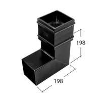 Marley Alutec Traditional square aluminium downpipe bend RSR320 RSR420
