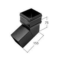 Marley Alutec Traditional square aluminium downpipe bend RSR332 RSR432