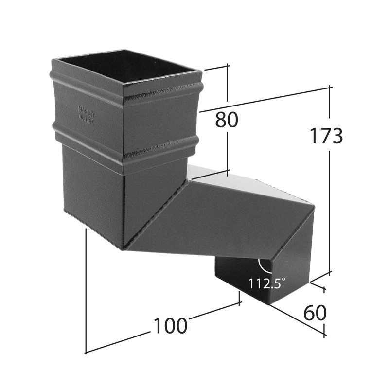 72mm Square Fixed Offset 100mm