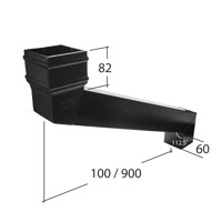 Marley Alutec Traditional square aluminium downpipe adjustable offset RSR4990