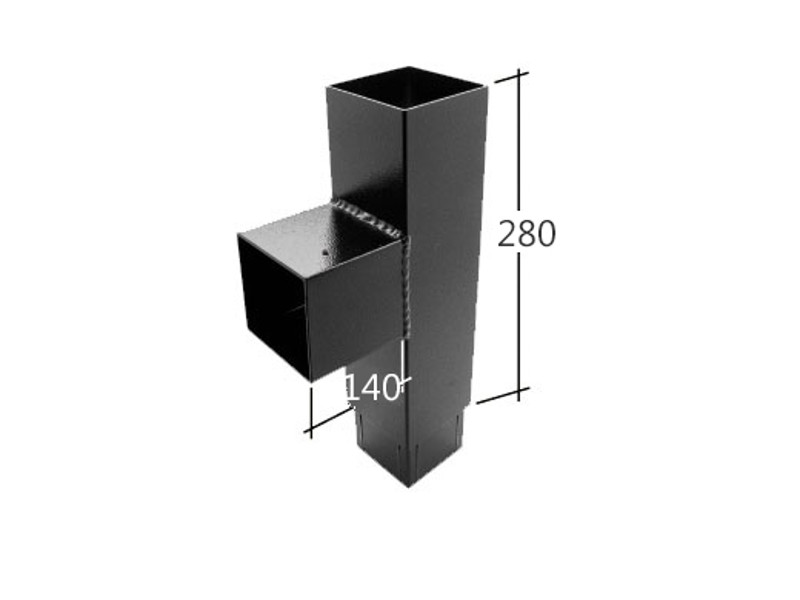 102mm Square 92.5° Branch