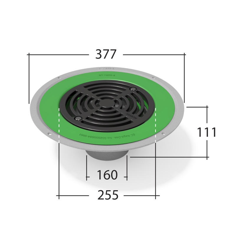 Car Park Outlet 160mm⌀ Pipe Connection