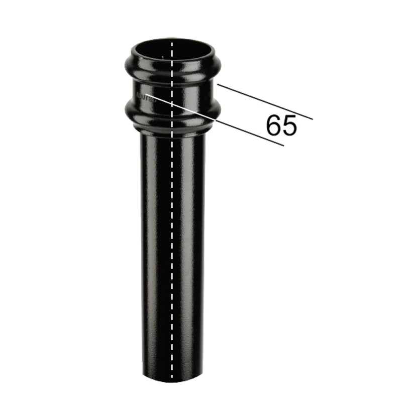 102mm Non Eared Downpipe 2m