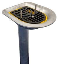DR360EX Aluminium Balcony Outlets with Extended Spigot 76mm Close Up