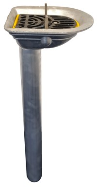 DR360EX Aluminium Balcony Outlets with Extended Spigot 76mm Full Shot
