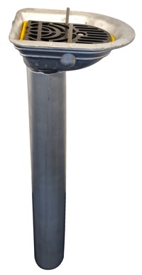 DR460EX Aluminium Balcony Outlets with Extended Spigot 102mm Full Shot