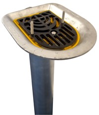 DR460EX Aluminium Balcony Outlets with Extended Spigot 102mm Close Up